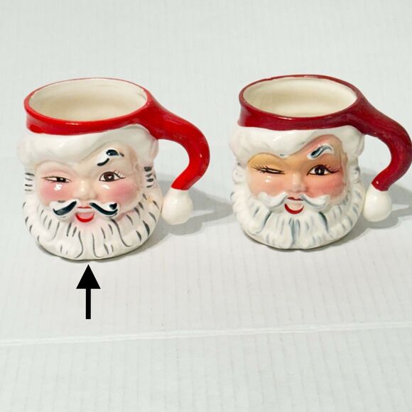Vintage MCM Napco Winking Santa Mug/ Cup 1950s KDX244 Kitschy - Picture 8 of 10